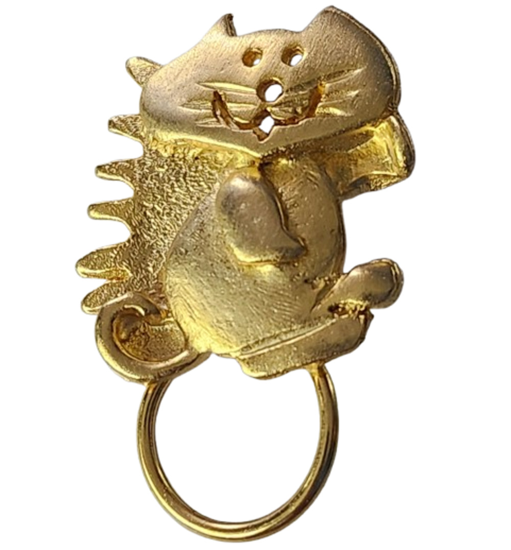 Rare 1960s 70s Ultra Craft Cat Eyeglasses Holder Pin Brooch